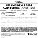 [CE0537] Contre étiquette - Lessive idéale bébé - Sans parfum