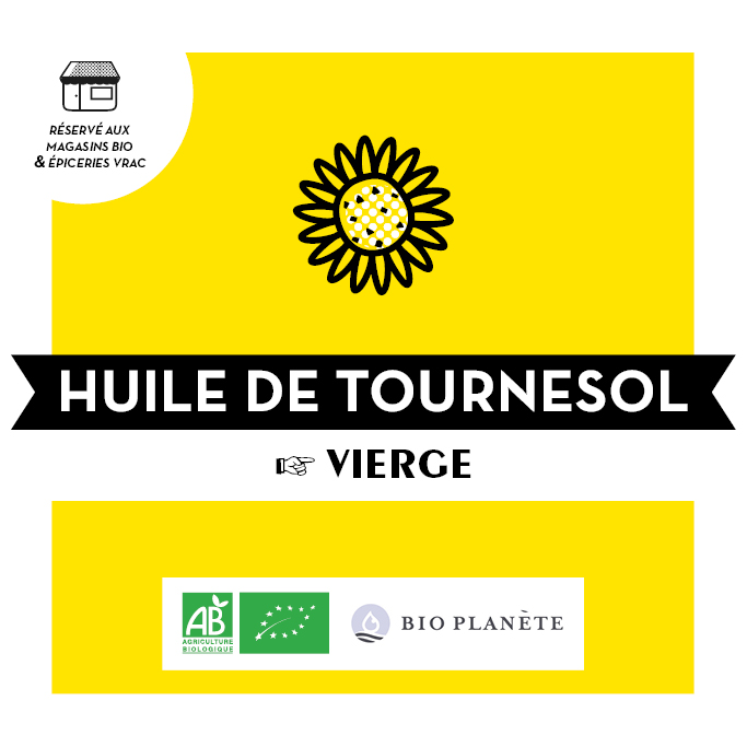 Huile de Tournesol Vierge - Bio - Bioplanète - BIB10L