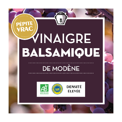 Vinaigre Balsamique de Modène - ACETO BALSAMICO DI MODENA IGP Densité 1.15 - BIO - BIB 10L