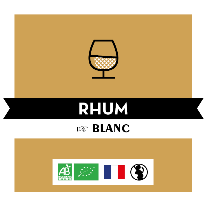 Rhum Blanc biologique 40% - Bio - BIDON 5L