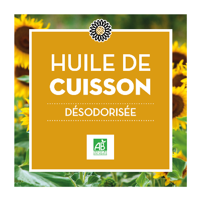 Huile de Cuisson Tournesol Désodorisée - Bio - BIB10L