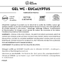 [CE0549] Contre étiquette - Gel Nettoyant et Détartrant WC à l'Huile essentielle d’eucalyptus - BIB10L