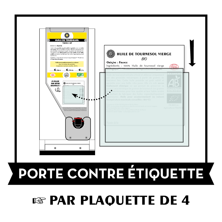 Porte contre étiquette - Plaquette x4