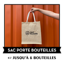 Sac porte bouteilles - toile de jute - 6 bouteilles