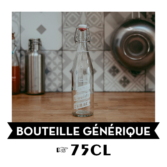 Carton de 20 bouteilles verre - 75cl - générique - &quot;Liquide en vrac&quot;