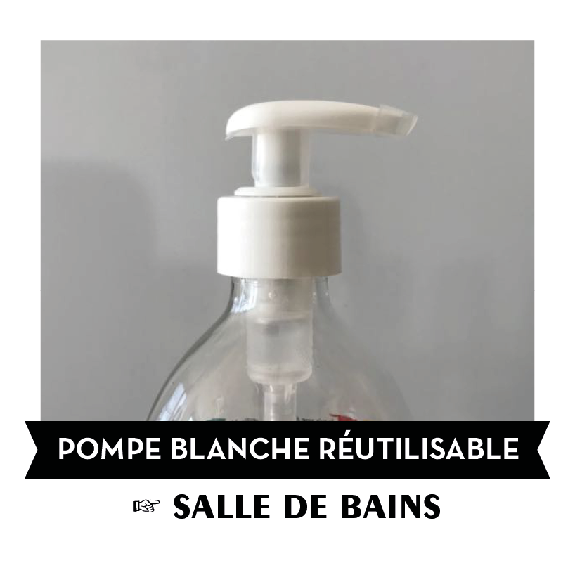 Carton de 50 pompes blanches réutilisables Salle de bains