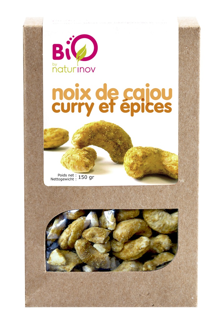 Noix de cajou curry - Bio - (6 x 150gr)