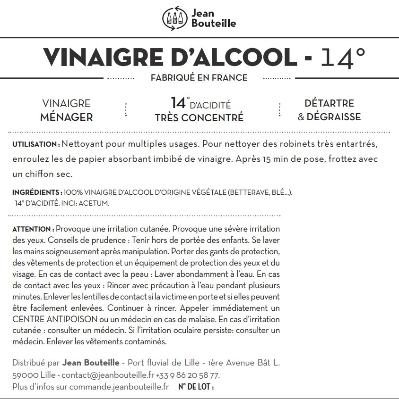 Contre étiquette - Vinaigre d'alcool 14°